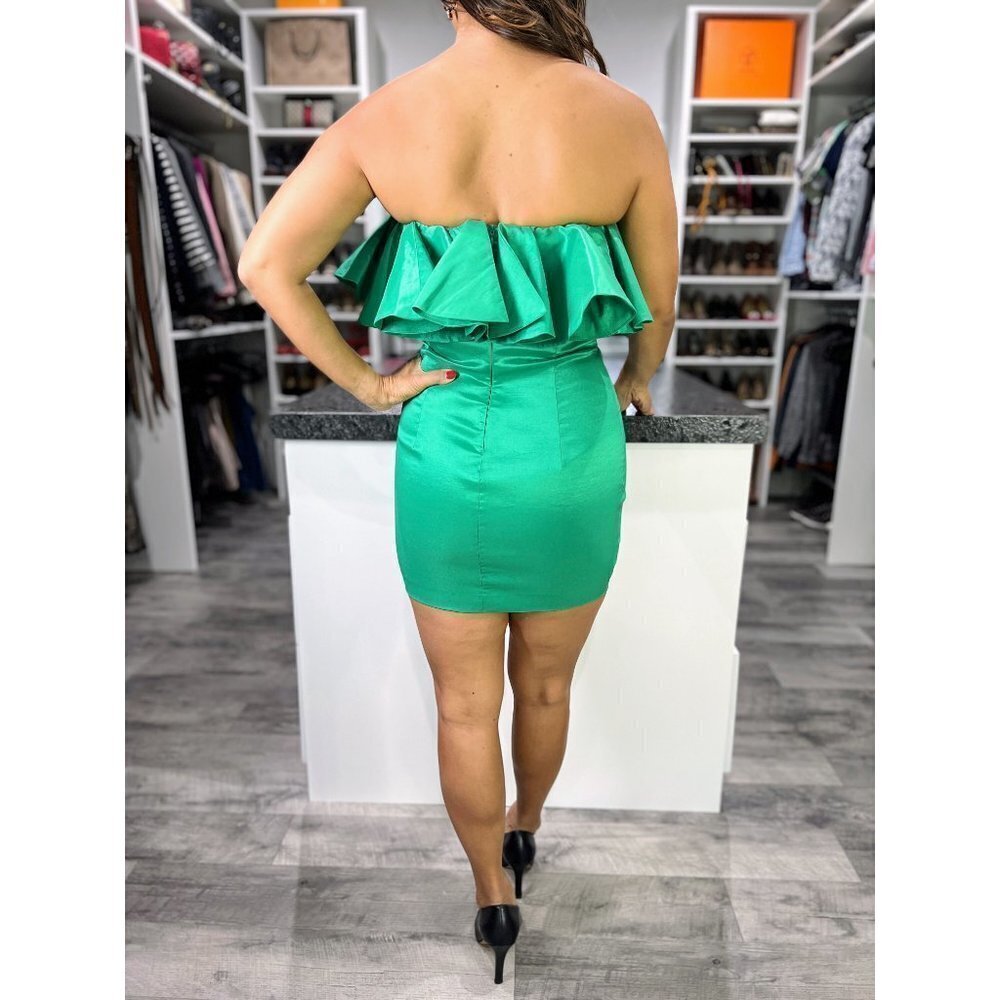 NWT Bardot Lulu Bright Green Strapless Mini Dress $119 - Picture 8 of 13